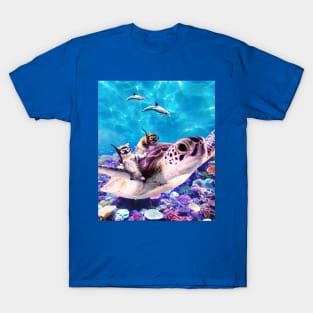 Cute Funny Cat Turtle T-Shirt